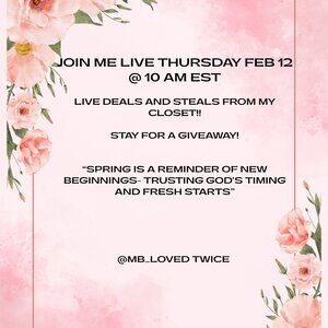 CLOSET SALE! Join me @ 10AM EST 2/12